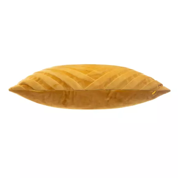 Coussin carré velours (40 cm) Tresseo Jaune ocre 2