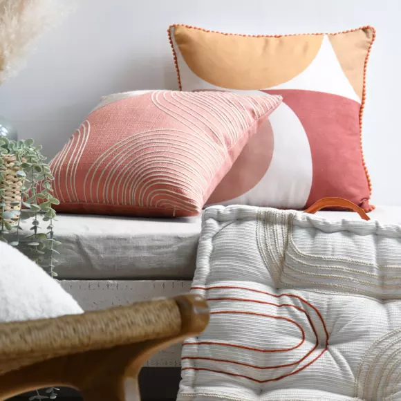 Coussin carré (40 cm) Thor Rouge marsala