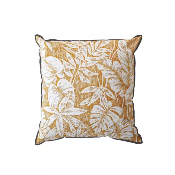 Coussin carré coton (40 cm) Bundi Jaune moutarde 3