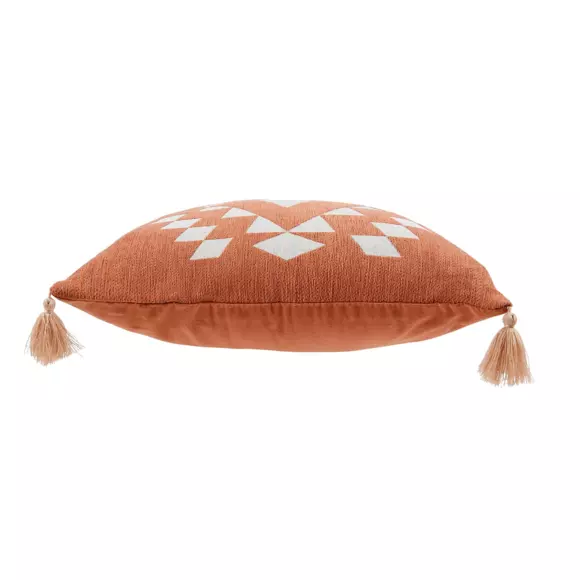 Housse de coussin carrée (40 cm) Losange Terracotta 2
