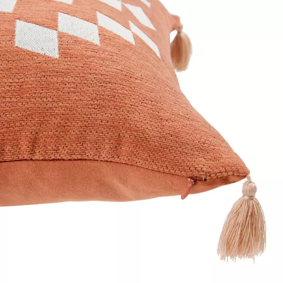 Housse de coussin carrée (40 cm) Losange Terracotta 3