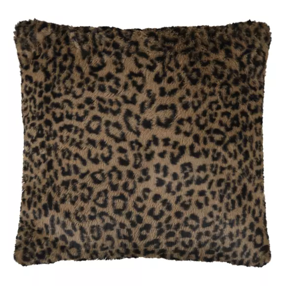 Cojín cuadrado piel sintética (45 cm) Panthera Marrón 3