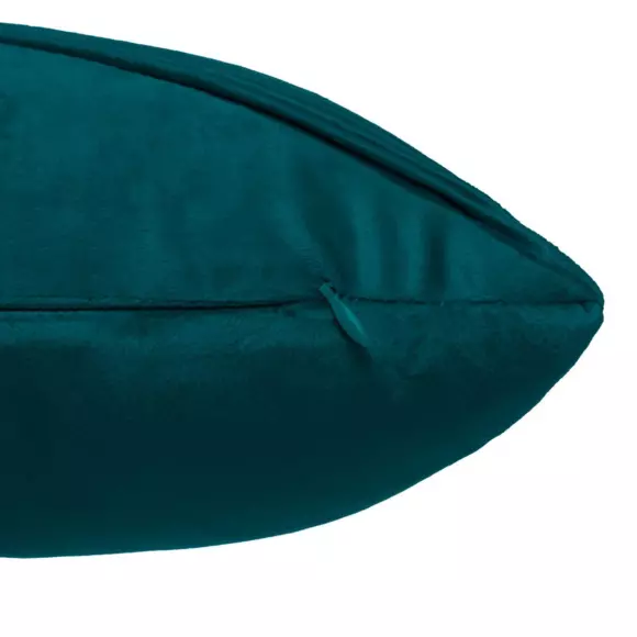 Coussin rectangulaire velours Rita Bleu canard 2