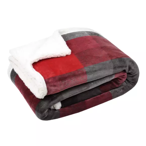 Plaid morbido (160 cm) Ecossais Rosso 127