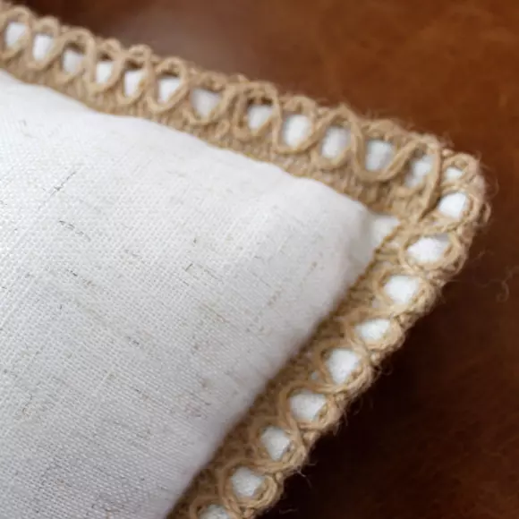 Coussin carré coton (42 cm) Eva Blanc 2