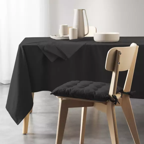 Cojín de silla de algodón reciclado Mistral Negro 3