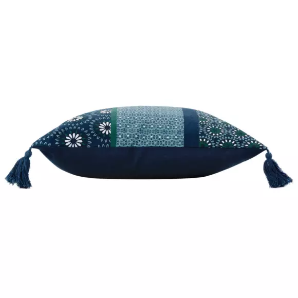 Housse de coussin carrée (40 cm) Catalaya Bleue 3