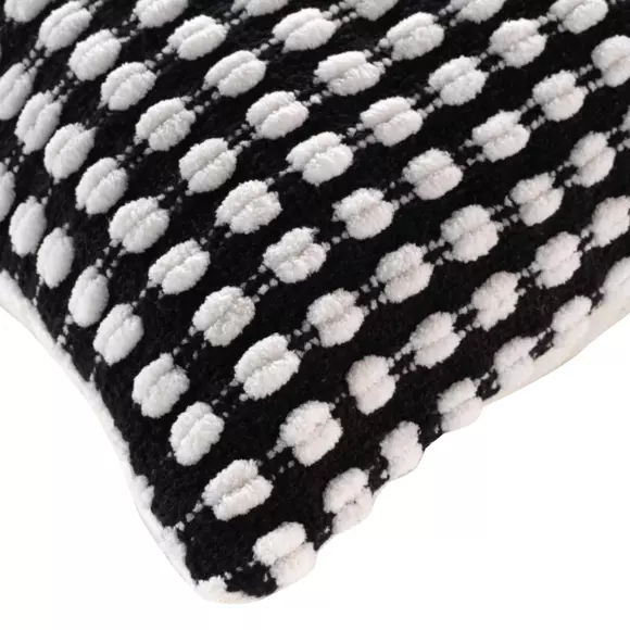 Funda para cojín cuadrado en algodón (40 cm) Greta Negro