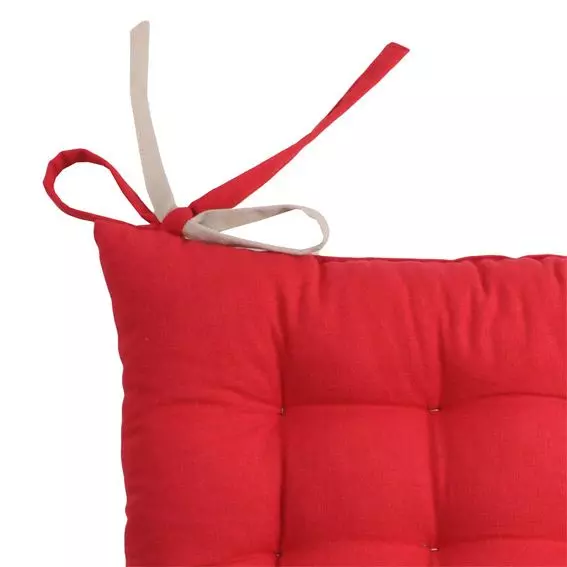 Coussin de chaise Duo Rouge et beige 2