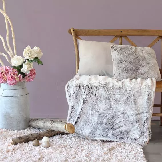 Plaid fausse fourrure (150 cm) Ours Taupe 3