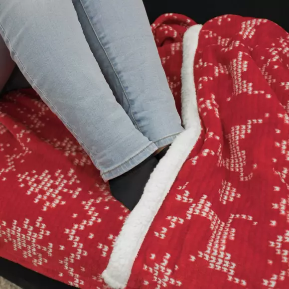Manta polar con bolsa (150 cm) Holly Rojo