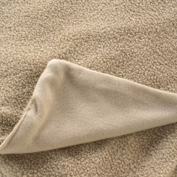 Manta con rizos (150 cm) Woly Beige