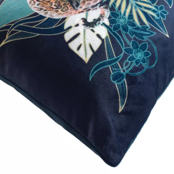Housse de coussin carrée (40 cm) Felina Bleue 3