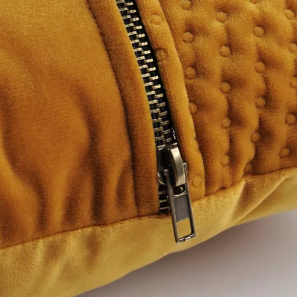 Coussin carré (45 cm) Hoffmann Jaune moutarde 2