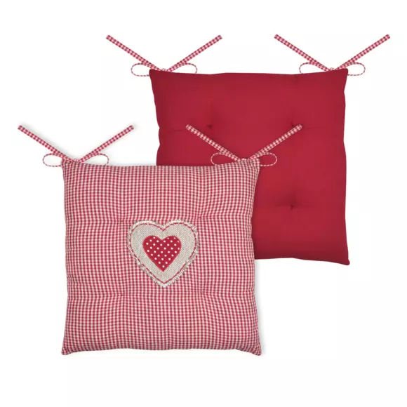 Coussin de chaise carré Marianne Rouge