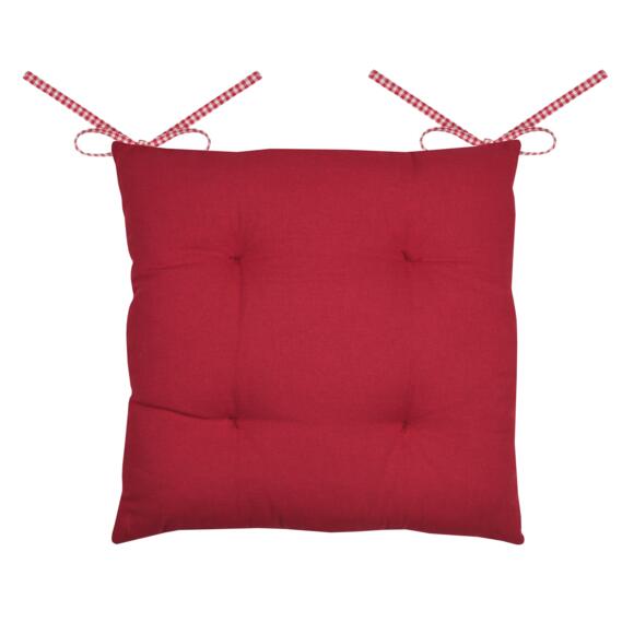 Cuscino per sedia quadrato Marianne Rosso