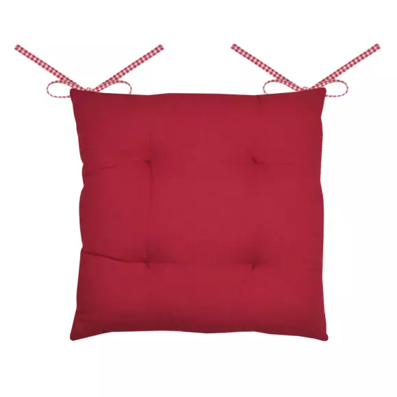 Coussin de chaise carré Marianne Rouge