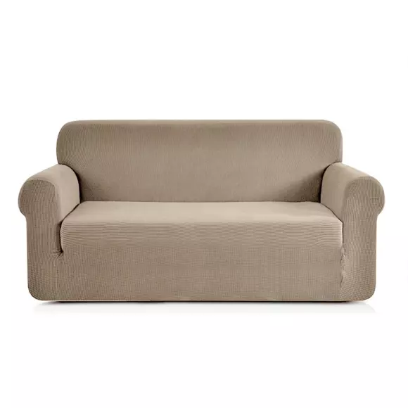 Housse de canapé extensible Prisca Marron ficelle 3