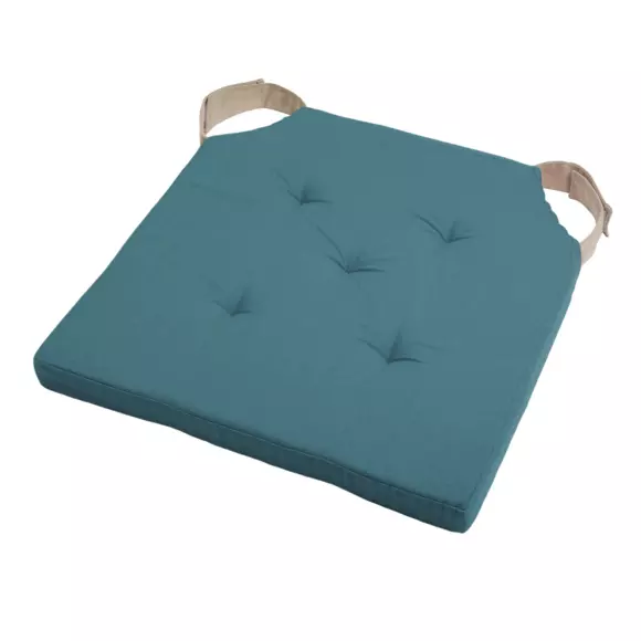 Galette de chaise scratch Duo Bleu canard 2