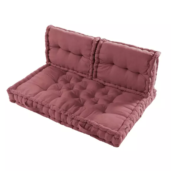 Kit Cojines para palet (L120 cm) Pixel Rosa marsala 2