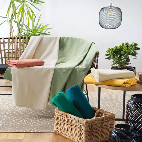 Plaid (240 cm) Lucile Vert sauge 3
