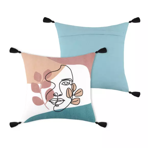 Coussin carré (40 cm) Esquisse Multicolore 3
