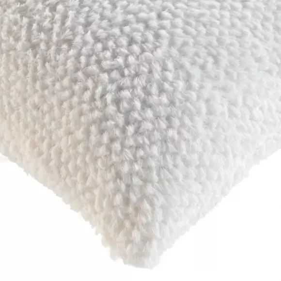 Housse de coussin carrée fausse fourrure (40 cm) Iceberg Ecru 3