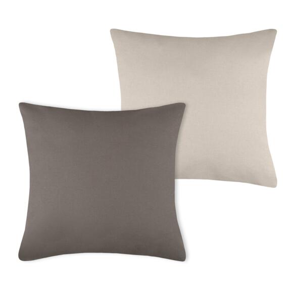 Coussin carré (50 cm) Duo Taupe