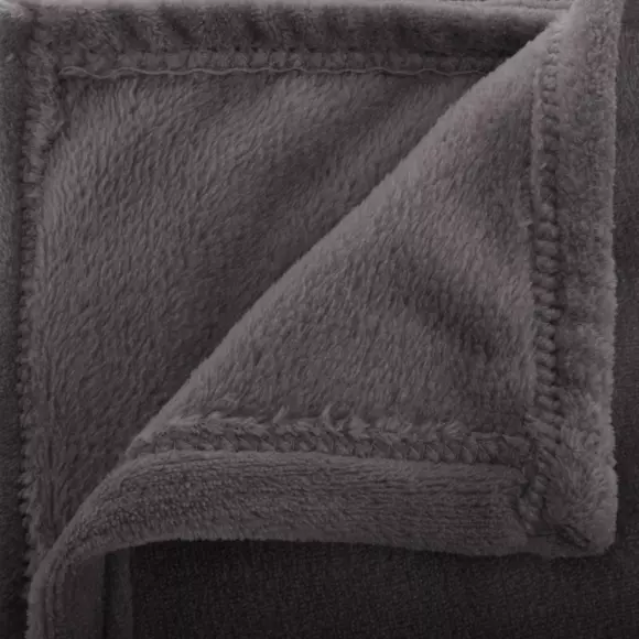 Plaid doux (230 cm) Tendresse flanel Gris foncé 127