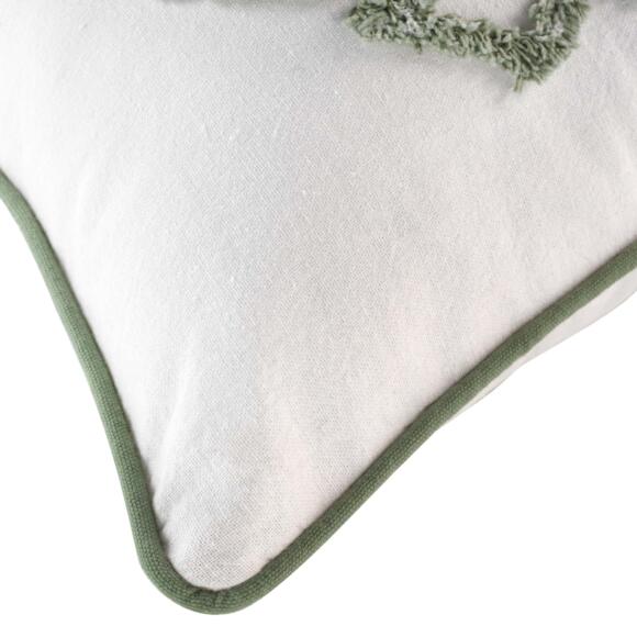 Fodera cuscino quadrato cotone (40 cm) Mahe Verde