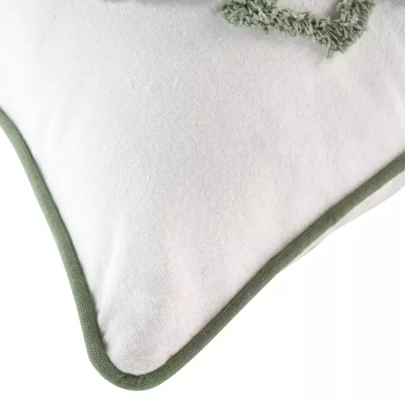Funda para cojín cuadrado en algodón (40 cm) Mahe Verde