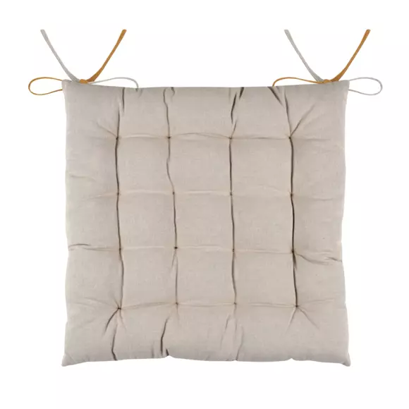 Cojín de silla cuadrado Duo Amarillo azafrán