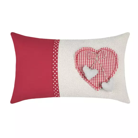Coussin rectangulaire coton (50 cm) Marianne Ecru