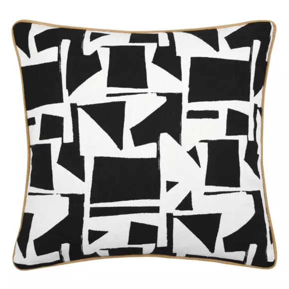 Coussin carré coton (40 cm) Chester Noir