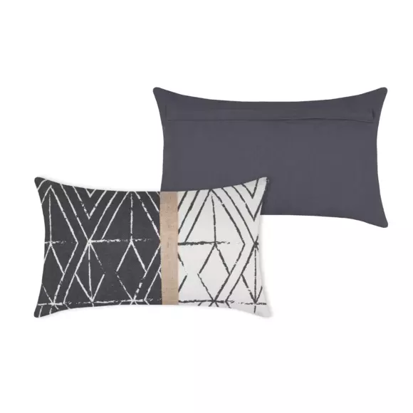 Coussin rectangulaire coton (50 cm) Tampa Gris ardoise