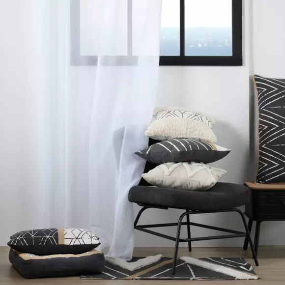 Coussin carré coton (40 cm) Tampa Ecru