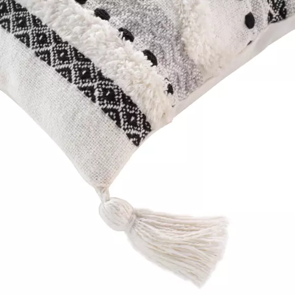 Housse de coussin carrée coton (40 cm) Emilia Blanche