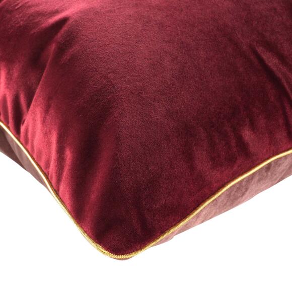Cuscino quadrato velluto (45 cm) Noria Bordeaux