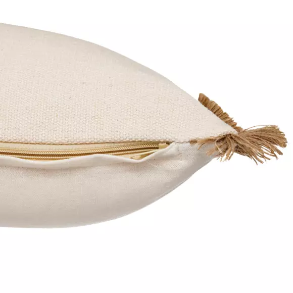 Coussin rectangulaire jute (58 cm) Bota Ivoire 3