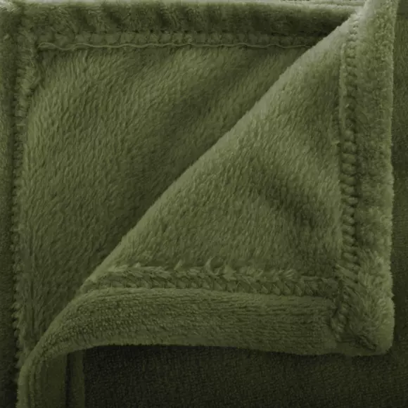 Plaid doux (230 cm) Panama Vert kaki 2