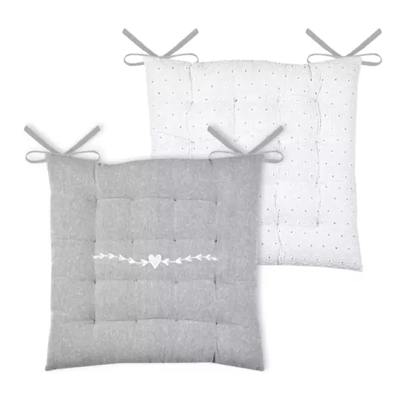 Coussin de chaise Candice Gris 2