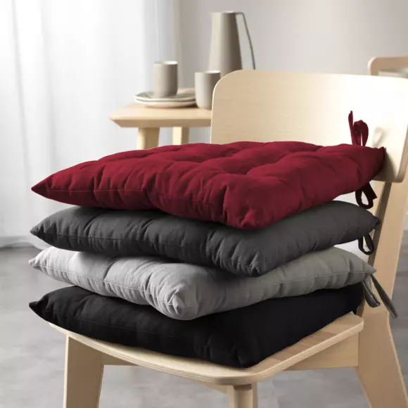 Coussin de chaise coton recyclé Mistral Gris anthracite 2