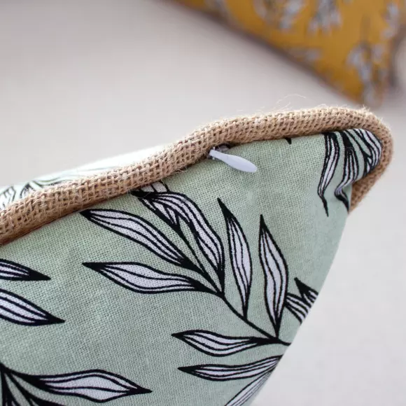 Coussin rectangulaire coton (50 cm) Lily Vert sauge 2