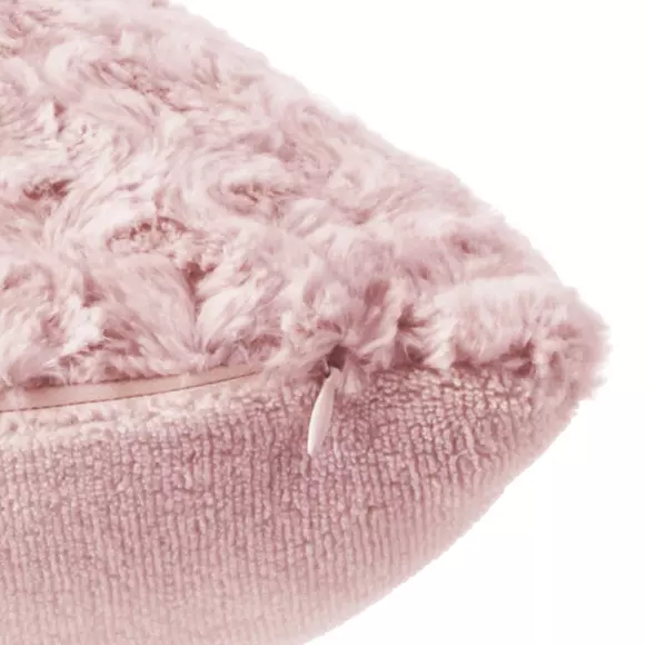 Coussin carré (45 cm) Bouclée Rose 2