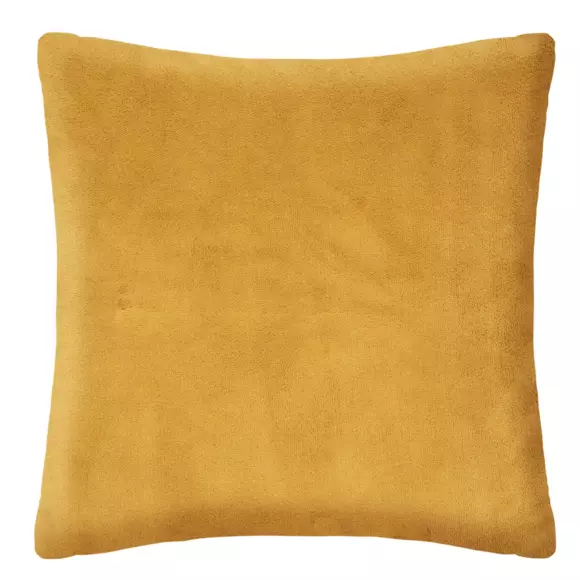 Coussin carré (45 cm) Bouclée Jaune ocre 3