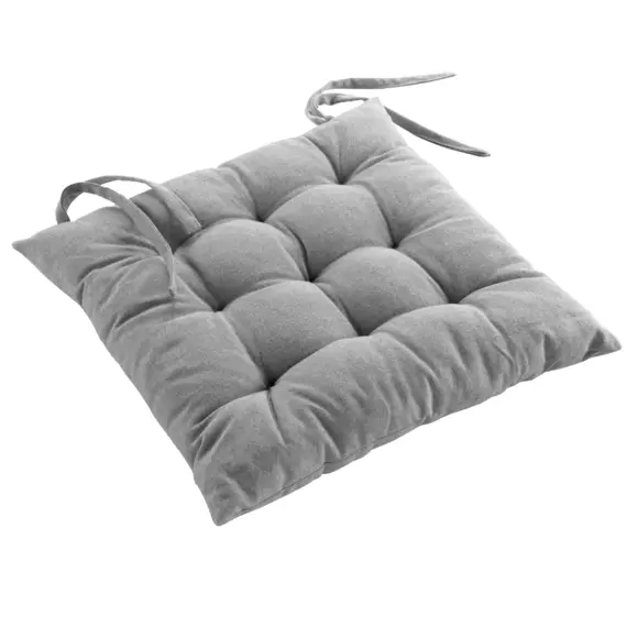 Cojín de silla de algodón reciclado Mistral Gris veteado 2