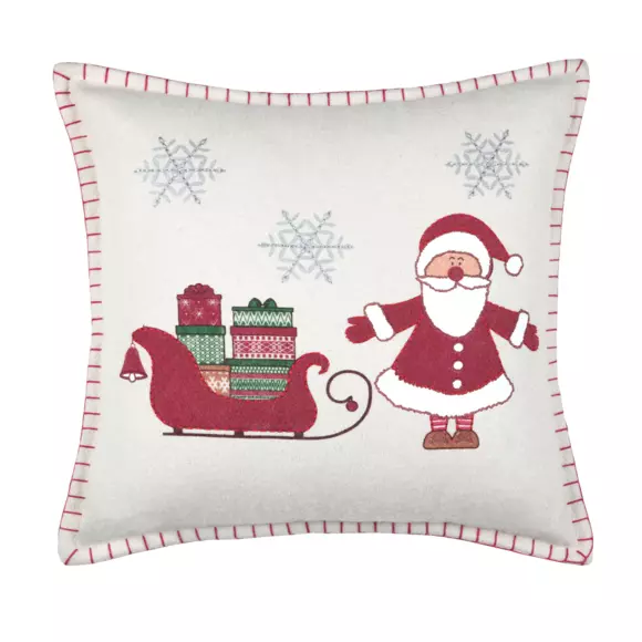 Coussin carré (40 cm) Malicieux Ecru 3