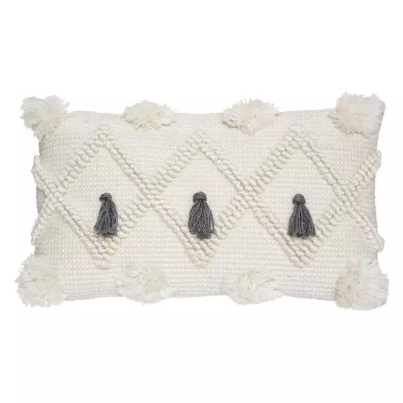 Cojín rectangular Row Gris 2