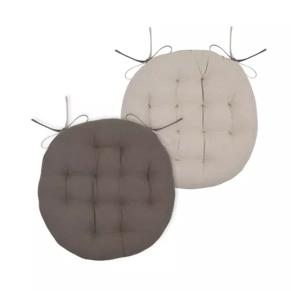 Cojín de silla redondo Duo Topo