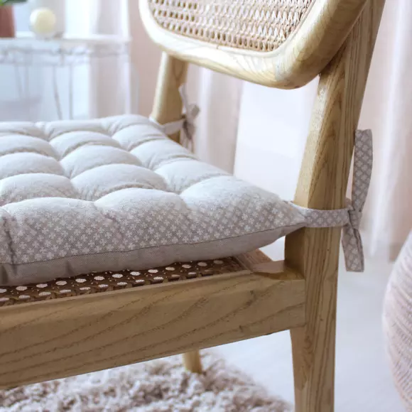 Cojín de silla cuadrado Rosa Beige 2